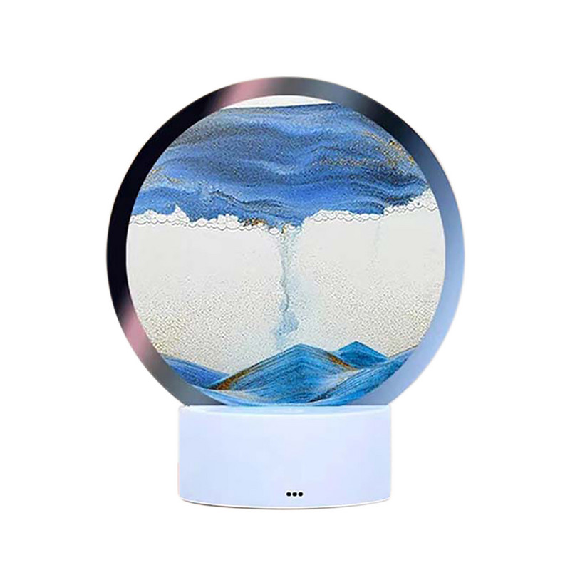 3D homokfestő asztali lámpák RGB színes színváltó homokóra éjszakai fény kreatív divat futóhomokos asztali lámpa ajándék