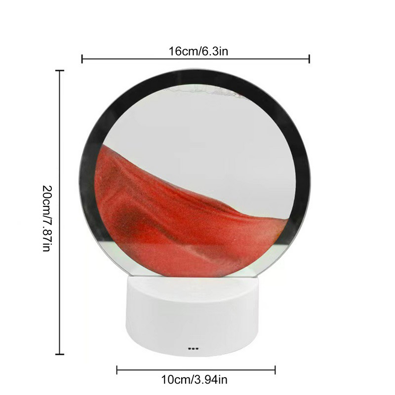 3D homokfestő asztali lámpák RGB színes színváltó homokóra éjszakai fény kreatív divat futóhomokos asztali lámpa ajándék