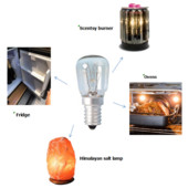 6 pakuotės lemputė T26 E14 25 / 15 W kaitrinė maža Edison mikrobangų krosnelei / orkaitei / šaldytuvui, šaldikliui / druskos lempai / kvapniam vaško degikliui