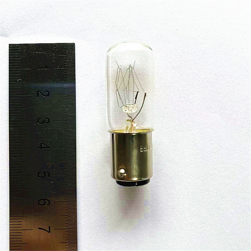 Siuvimo mašinos prietaiso pakaitinė lemputė 15W B15d SBC Bajonetė Double Connect šiltai balta 2700K kaitrinė pritemdoma 6PACK