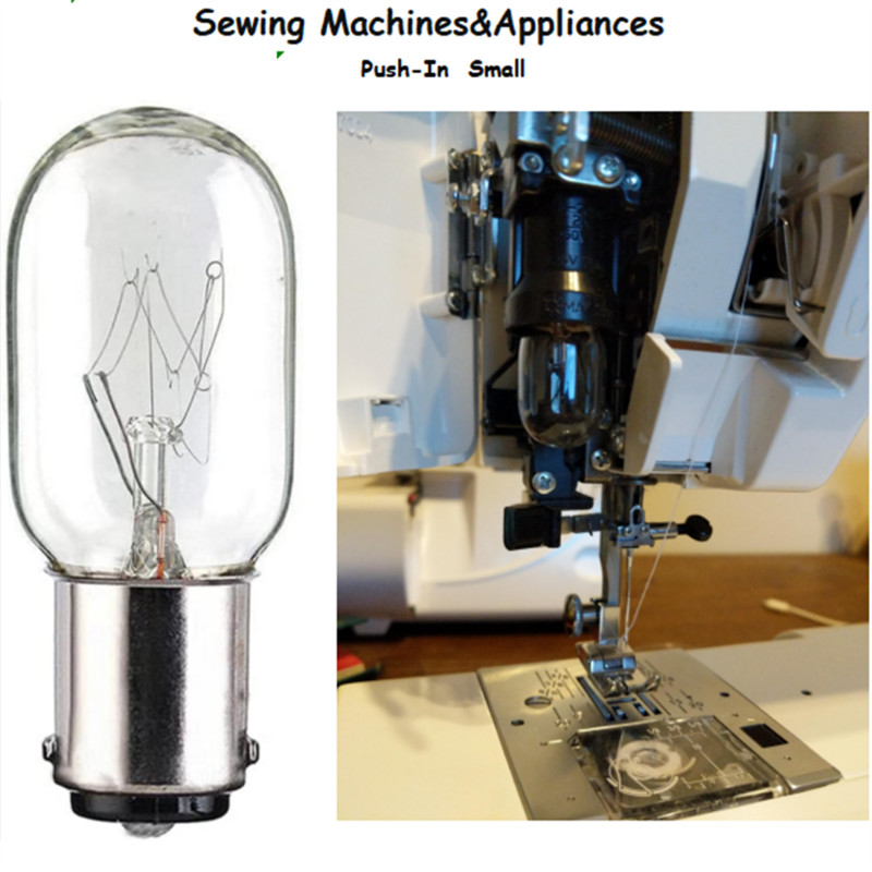 Siuvimo mašinos prietaiso pakaitinė lemputė 15W B15d SBC Bajonetė Double Connect šiltai balta 2700K kaitrinė pritemdoma 6PACK
