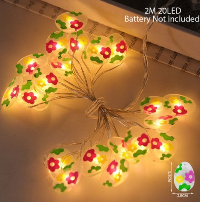 20M 20LED Zec Bakrena žica Svjetlo za uskršnju zabavu Dekoracija doma Lampioni iz crtića Blagdanska bajkovita svjetla Favor Decor