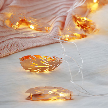 LED вътрешна гирлянда Light String attery Power Golden Feather Style Свети Валентин Всекидневна Градина LED String Lights Decor