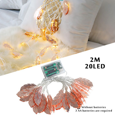 Ghirlanda luminoasă interioară cu LED-uri Putere Stil pene aurii Ziua Îndrăgostiților Sufragerie Grădină Lumini cu LED-uri Decor