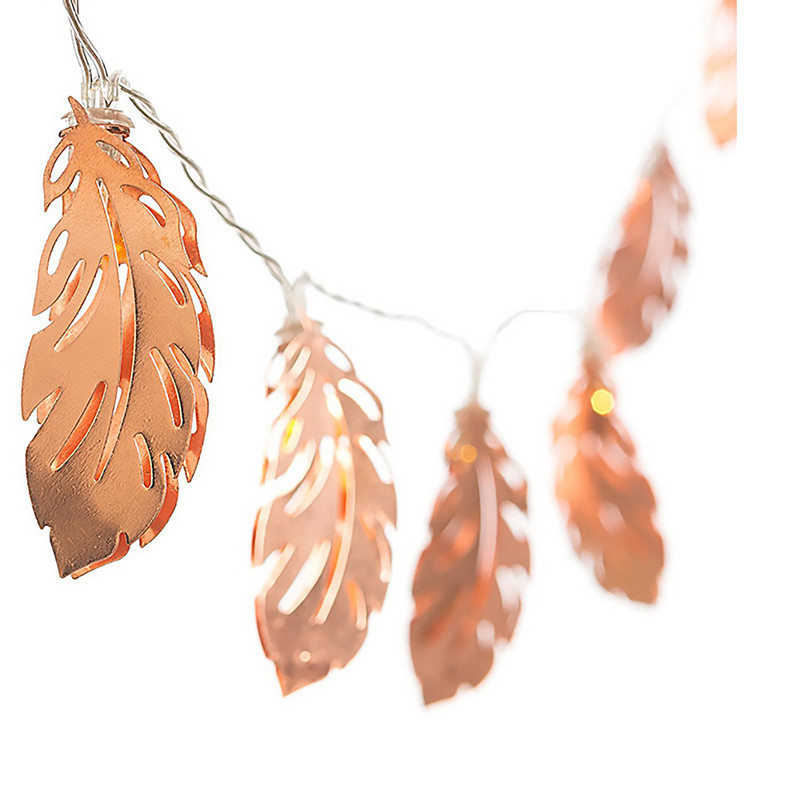 Ghirlanda luminoasă interioară cu LED-uri Putere Stil pene aurii Ziua Îndrăgostiților Sufragerie Grădină Lumini cu LED-uri Decor