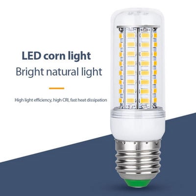 SMD 5730 E27 LED Light Λάμπα καλαμποκιού Φωτιστικά εξοικονόμησης ενέργειας Φωτιστικά Led 110V 220V Lampada Candle Ampoula LED λαμπτήρες καλαμποκιού