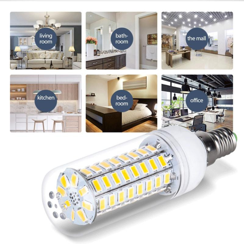 SMD 5730 E27 LED šviesos kukurūzų lempa energiją taupanti lemputė Led lempa 110V 220V lempos žvakių ampulė LED kukurūzų lemputės