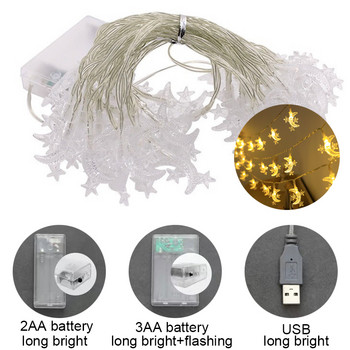 Ramadan Decor LED String Lights Garland Fairy Lighting String for Holiday Christmas Wedding Party Decoration USB/Battery Operate