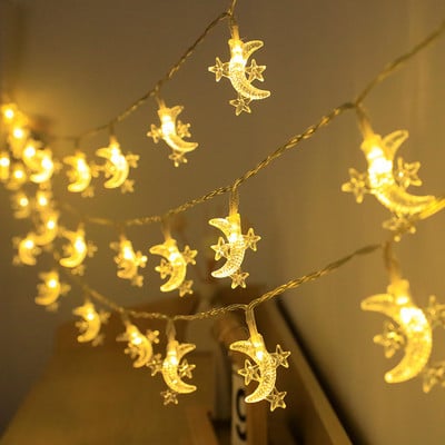 Ramadan Decor LED String Lights Garland Fairy Lighting String for Holiday Christmas Wedding Party Decoration USB/Battery Operate