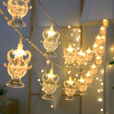 Ramadan Decor LED String Lights Garland Fairy Lighting String for Holiday Christmas Wedding Party Decoration USB/Battery Operate