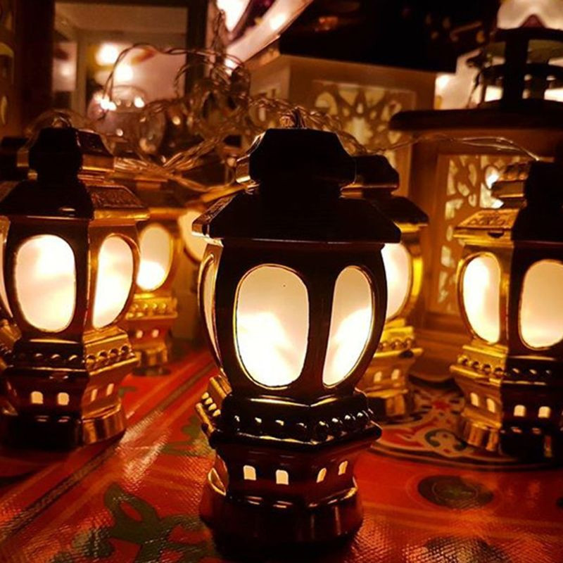 1,65 m 10 Fények Sztereó palota lámpa LED Eid Mubarak Dekoratív Fényfüzér Ramadan Kareem Dekorációs Kiegészítők Muszlim iszlám