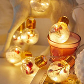 Jõulupuuhaldjas tuled Dekoratiivsed vanikuvalgustid Läbipaistvad sisekardinavalgustid LED-jõulupallide kaunistused