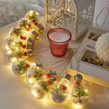 Xmas Tree Fairy String Lights Διακοσμητικό Φωτιστικό γιρλάντα Διαφανές Φωτάκια κουρτινών εσωτερικού χώρου Χριστουγεννιάτικα στολίδια με μπάλα