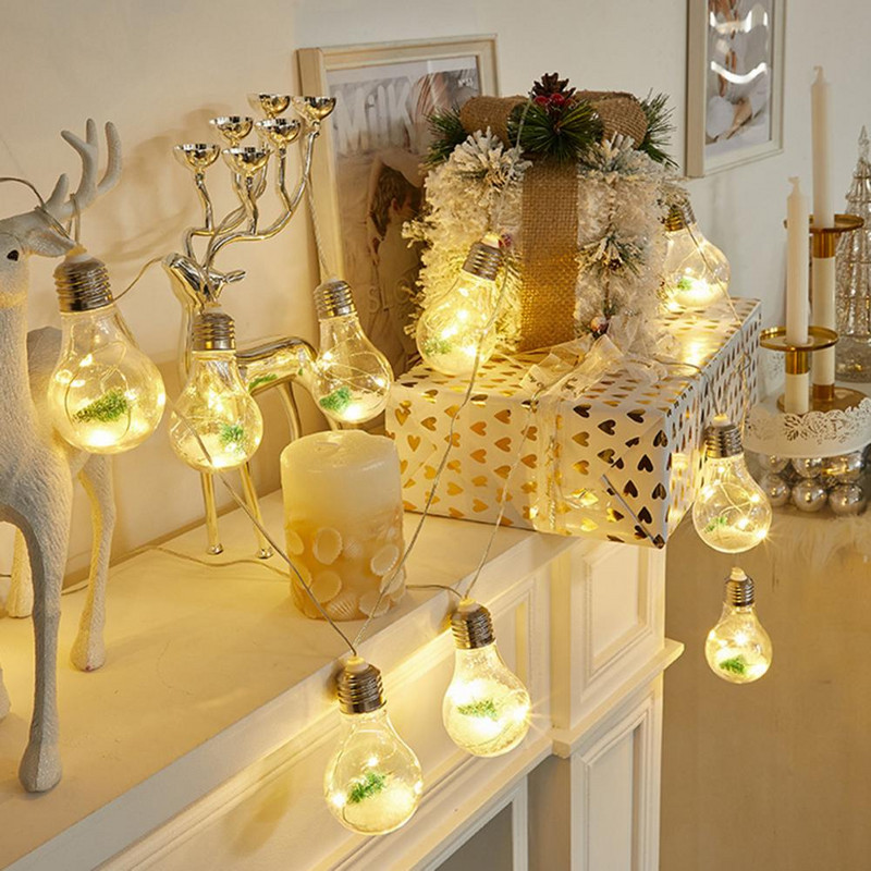 Jõulupuuhaldjas tuled Dekoratiivsed vanikuvalgustid Läbipaistvad sisekardinavalgustid LED-jõulupallide kaunistused