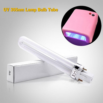 9W 365nm U-образна UV лампа Тръба Лампа за сушене на нокти Крушка Машина за фототерапия на ноктите Лампа за ноктопластика