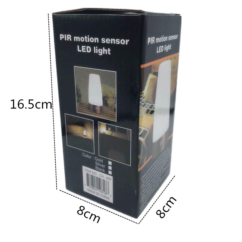 Lumină de noapte LED cu senzor de mișcare inteligentă, lampă de noapte mică pentru casă, cu lampă fără fir care funcționează cu baterie pentru lumina de masă pentru dormitor