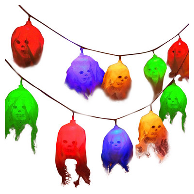 1,5 m 10 LED halloween-füzér fények kerti terasz géz koponya tündér fény ünnepi parti Halloween dekoráció ijesztő kísértetjárta ház dekoráció