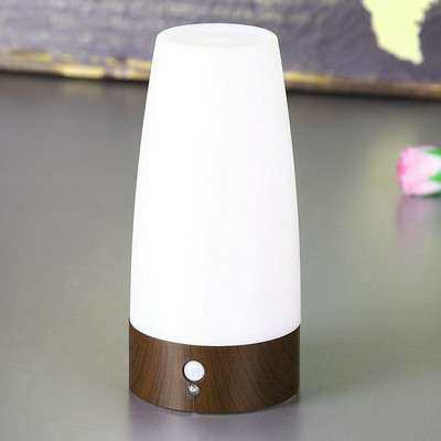 Vezeték nélküli PIR érzékelő Nappali asztali lámpa LED éjszakai lámpa éjjeli lámpa Elemről működő asztali lámpa meleg fehér