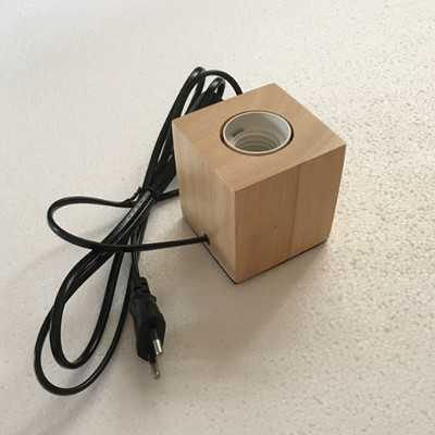 Ρετρό Ξύλο Επιτραπέζιο Φωτιστικό E27 Socket Vintage Βάση Φωτιστικό Επιτραπέζιας Βάσης EU Plug Διακοσμητικό φωτιστικό κομοδίνου Ξύλινη Βάση Επιτραπέζιο Φωτιστικό 220V 110V