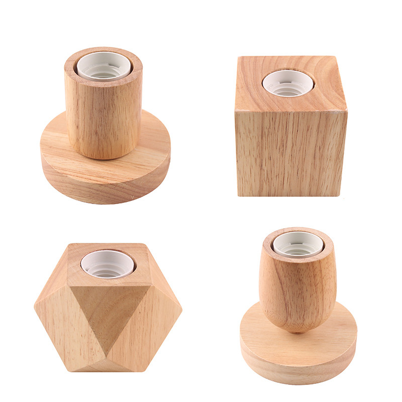 Retro puidust laualamp E27 pesa Vintage laualambi aluse hoidik EU pistik voodilambi sisekujundus puidust lauavalgusti 220V 110V