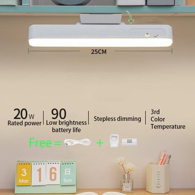 LED püstine laualamp 20W 5V USB 25CM taaslaetav silmade kaitse lauavalgustid kaasaskantavad magamistoa lugemiseks meigipeegli seinavalgusti