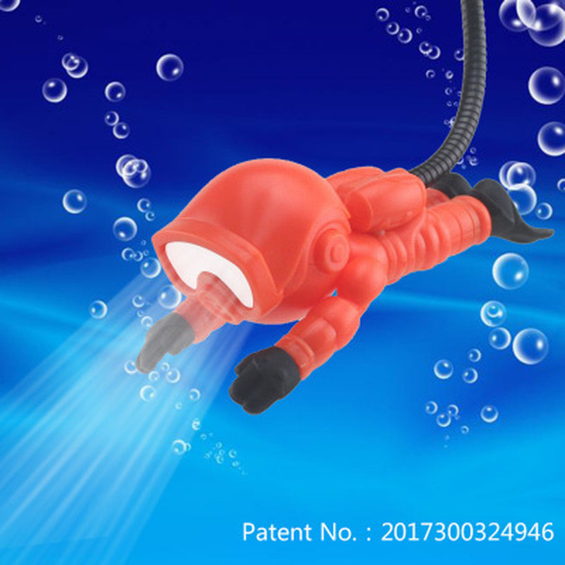 Creative Diver LED Night Light USB Cadou Lampă de masă Dormitor Noptieră Lampă de atmosferă Ochi citire Joc pe computer Iluminare tastatură