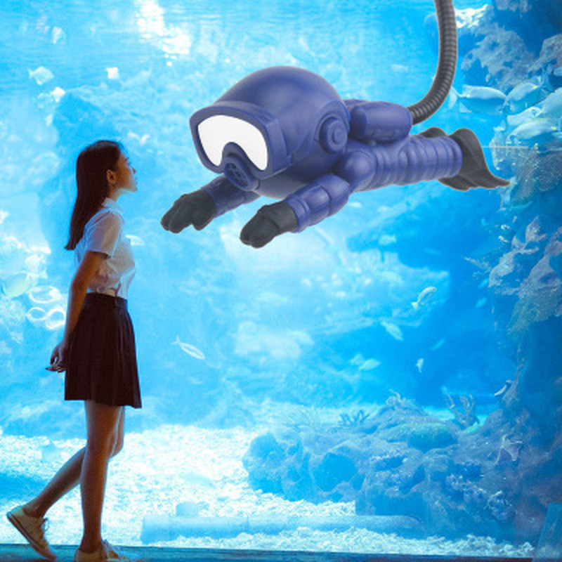 Creative Diver LED Night Light USB Cadou Lampă de masă Dormitor Noptieră Lampă de atmosferă Ochi citire Joc pe computer Iluminare tastatură