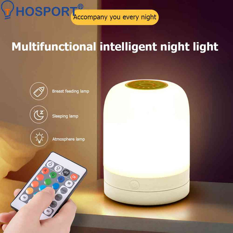 USB išmanusis naktinės šviesos jutiklinis jutiklis prie naktinės stalinės lempos Svetainės miegamojo miego atmosfera Akių apsauga Studijų skaitymo lemputės