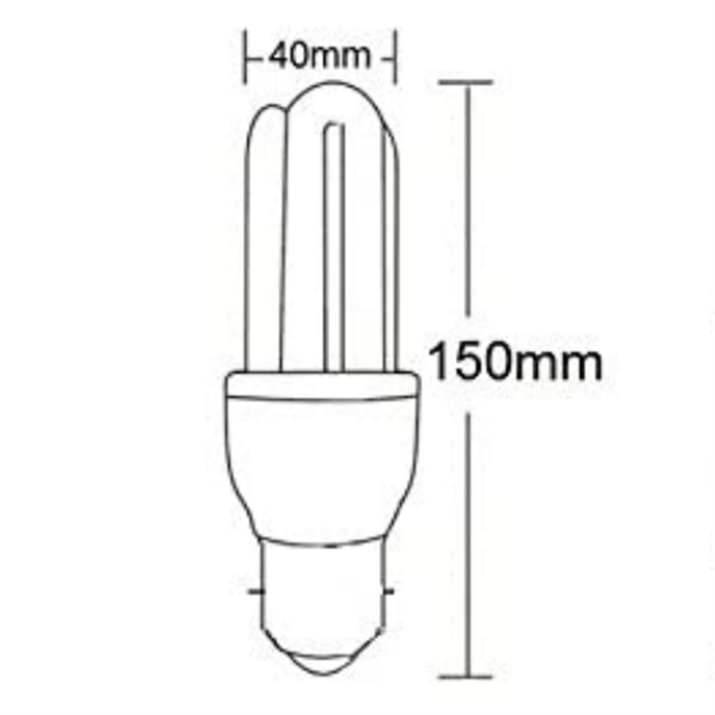 Energiją taupančios 15 W B22 bajonetinės 220–240 V 3U CFL lemputės 6500 K ryškiai šaltai balta, skirta skaityti maisto ruošimo padažus [A energijos klasė]