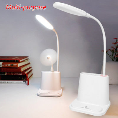Lampă de birou multifuncțională cu LED Lampă reglabilă la atingere, reglare reîncărcabilă prin USB, citire, studiu, noptieră, dormitor, sufragerie