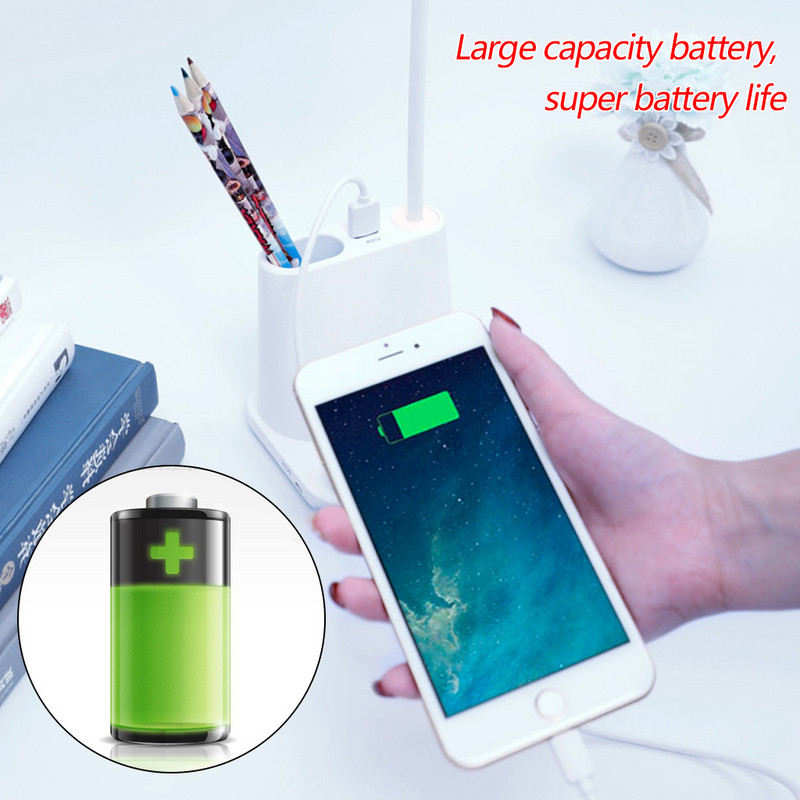 Multifunktsionaalne LED-laualamp puutetundlik hämardatav lamp USB-taaslaetav reguleerimine, laste lugemise õpe voodi kõrval Magamistuba elutuba