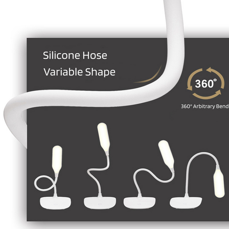 AXX laualamp LED-laualamp puutetundlik silmade kaitse USB-laadimis-lugemislamp kolme astmega reguleeritav õpilasraamatu lamp voodivalgusti