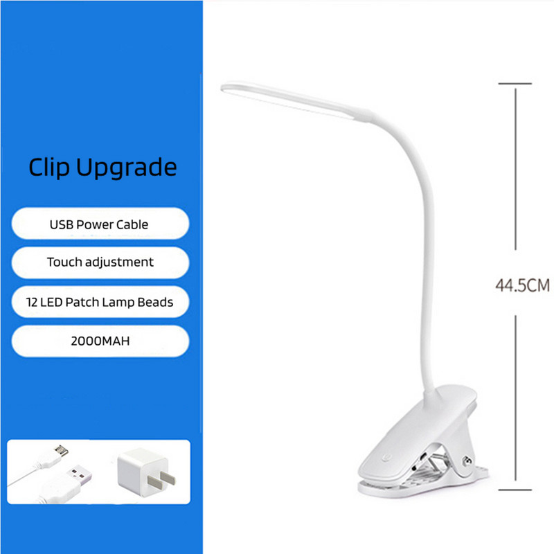 AXX laualamp LED-laualamp puutetundlik silmade kaitse USB-laadimis-lugemislamp kolme astmega reguleeritav õpilasraamatu lamp voodivalgusti
