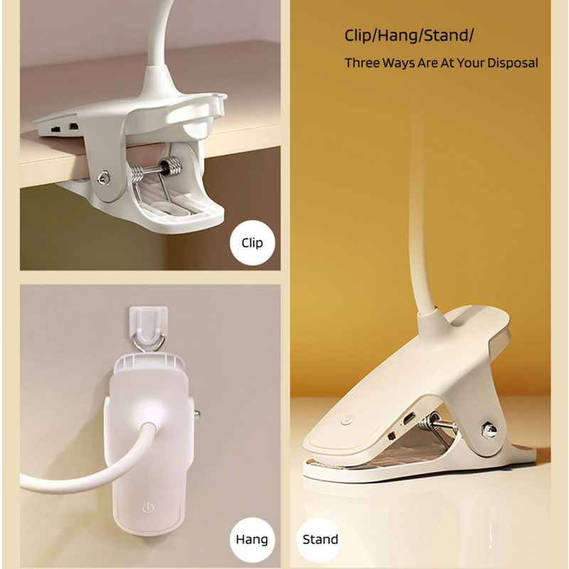 AXX laualamp LED-laualamp puutetundlik silmade kaitse USB-laadimis-lugemislamp kolme astmega reguleeritav õpilasraamatu lamp voodivalgusti