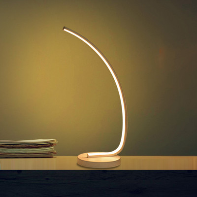 Lampă de masă LED minimalistă modernă de 18W pentru dormitor, lampă de birou acrilic, lumină de lectură, lumină de noapte, iluminat de acasă, priză UE