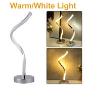 Lampă de masă în spirală cu LED modernă, lampă de noptieră, metal acrilic, protecție pentru ochi, lectură, învățare, lumină caldă, decor camera de zi