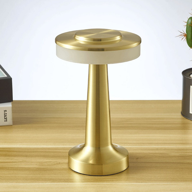 Lămpi de masă creative cu LED cu gantere cu senzor tactil, reîncărcabilă prin USB, lumină de noapte de noptieră pentru lampă decor pentru dormitor