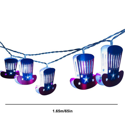 Lumini patriotice cu drapel american, LED rezistent la apă, peisaj, șir de lumină pentru 4 iulie, Ziua Independenței, Ziua Memorială