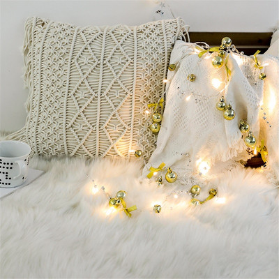 20LED vianočné gule, zvončekové reťazce svetiel, dekorácie na vianočný stromček, ozdoby na LED girlandy, sviatočné rozprávkové svetielka, novoročné darčeky pre domov.