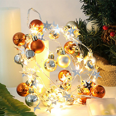 20LED vianočné gule, zvončekové reťazce svetiel, dekorácie na vianočný stromček, ozdoby na LED girlandy, sviatočné rozprávkové svetielka, novoročné darčeky pre domov.