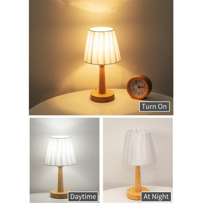 Nočná lampa do spálne, prenosná nabíjateľná LED USB, tienidlo na ľanové lampy pred spálňou, nočné svetlo na čítanie, stolová lampa 1 ks