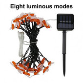 LED stīgu gaismas automātiska ieslēgšana/izslēgšana saules dārza lampa, ūdensnecaurlaidīga āra saules karikatūra medus bišu LED stīgu lampa, dekoratīva