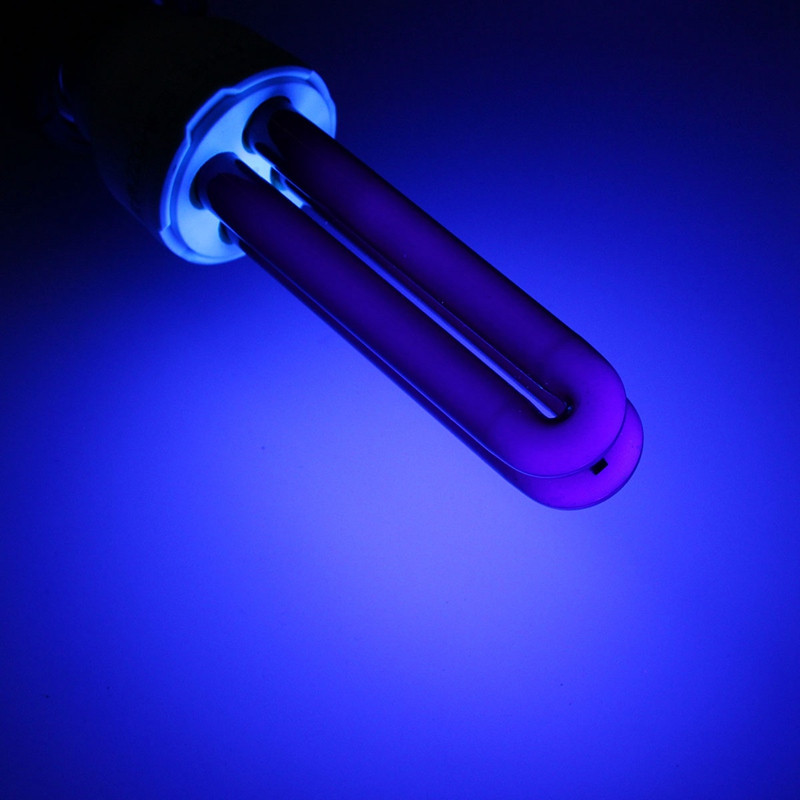 15W 20W 30W 40W E27 UV lemputė AC220V Tiesi mažos energijos ultravioletinė fluorescencinė juodos šviesos CFL violetinė aptikimo lempa