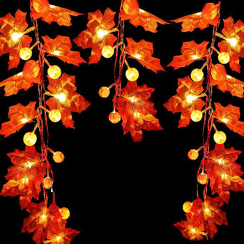 10/20/30/40Leds Halloween LED String Lights Φορητά φώτα κολοκύθας Ghost Skeletons για Προμήθειες διακόσμησης για το Halloween Party Bar στο σπίτι.