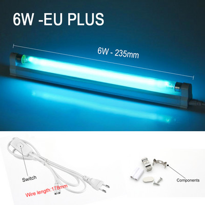 UV sterilizatoriaus šviesos ultravioletinė lempa 8W 6W 220V T5 šviesos vamzdžių dezinfekavimo priemonė T5 UVC lempos erkės pašalinimas namų miegamuosiuose