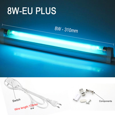UV sterilizatoriaus šviesos ultravioletinė lempa 8W 6W 220V T5 šviesos vamzdžių dezinfekavimo priemonė T5 UVC lempos erkės pašalinimas namų miegamuosiuose