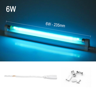 UV sterilizatoriaus šviesos ultravioletinė lempa 8W 6W 220V T5 šviesos vamzdžių dezinfekavimo priemonė T5 UVC lempos erkės pašalinimas namų miegamuosiuose