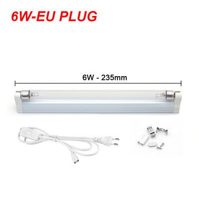 Kvarcinė lempa UV sterilizavimo lempa 220V 110V 6W 8W T5 vamzdis Ozono baktericidinė šviesa baktericidinė ultravioletinė lempa dezinfekavimo dezodoras