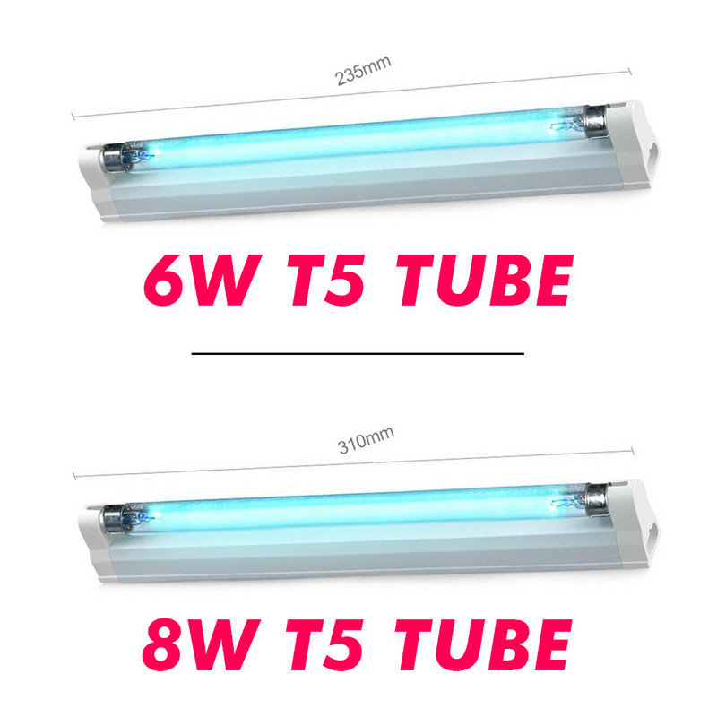 UV kvarco baktericidinė lempa 6W 8W T5 vamzdis 220V 110V ultravioletinė lempa Esterilizador dezinfekcija Sterilizatore lemputė