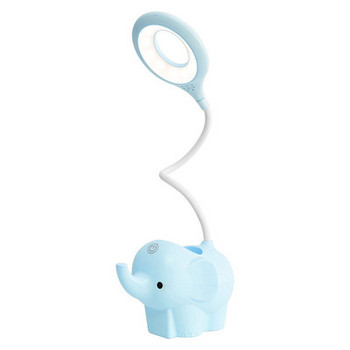 Creative Elephant Animal Led Настолна лампа USB зарядно Лампа за четене 3 цвята затъмняване Аксесоари за обучение Ярка сладка нощна лампа B